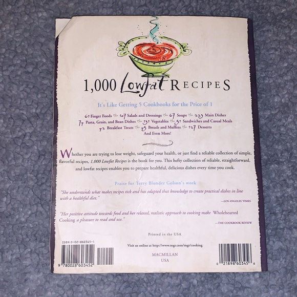 1,000 Lowfat Recipes by Terry Blonder Golson (paperback) - Picture 3 of 6